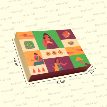 Diwali Pattern Dryfruit Box (8.5x6.5x1.5 Inches)