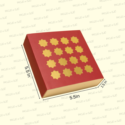 9 Cavity Diwali Chocolate Box (5.5x5.5x1.5 Inches)