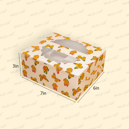 4 Cavity Cupcake Box (7x6x3 Inches)