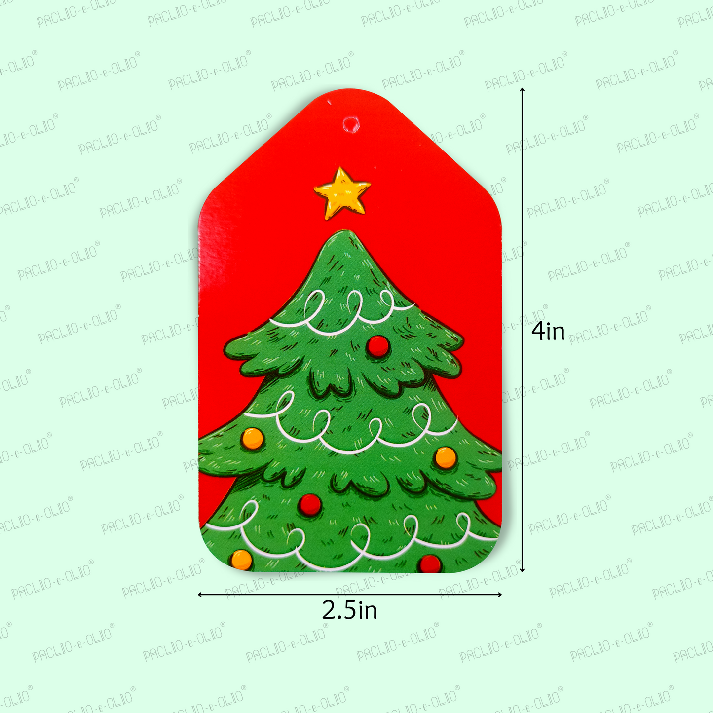 CHRISTMAS TAG (4x2.5 INCHES)