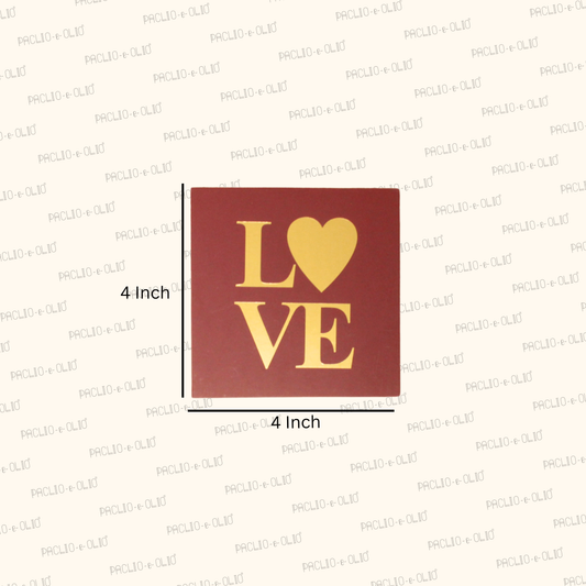 Love Foil  Tag | 4x4 Inches