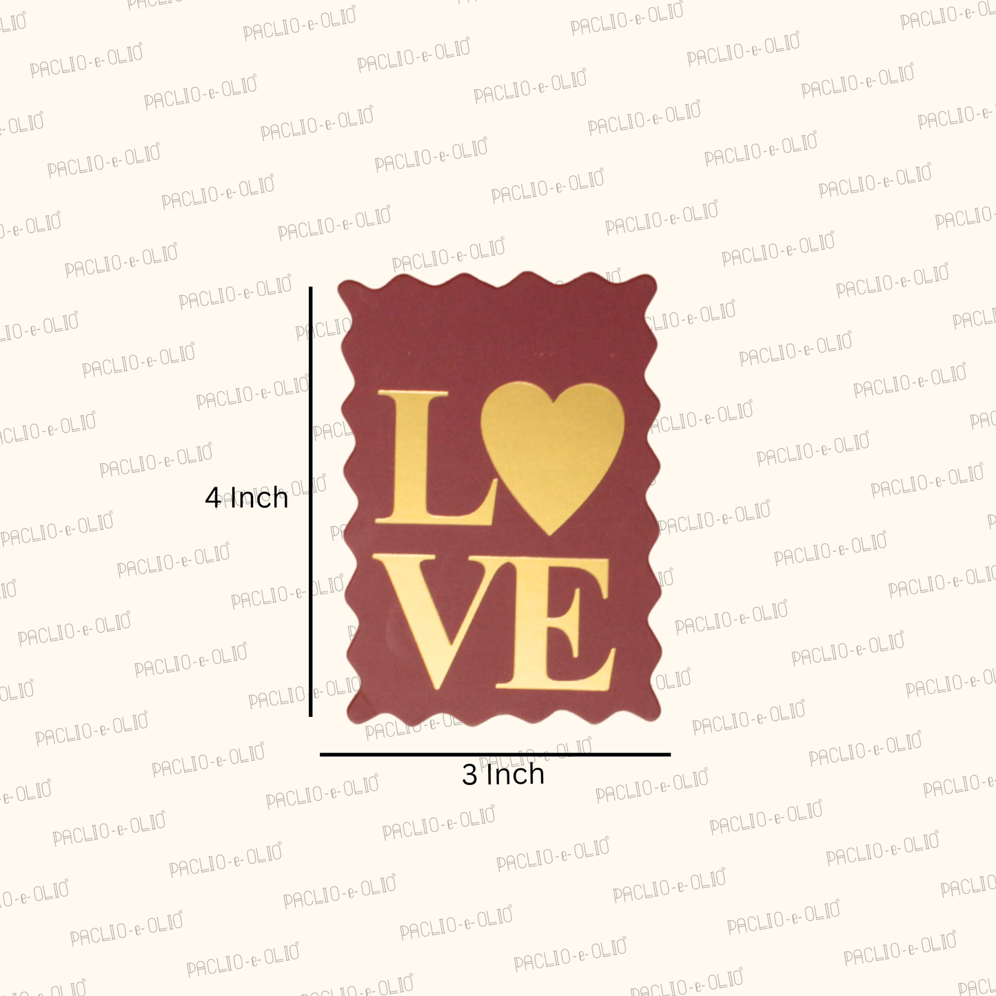 Love Foil  Tag | 4x3 Inches