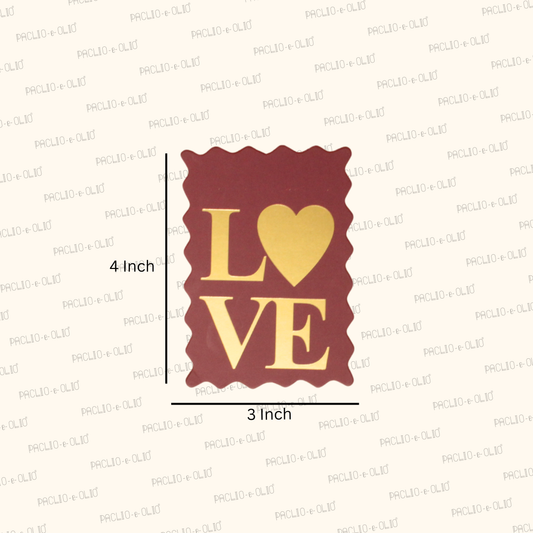 Love Foil  Tag | 4x3 Inches