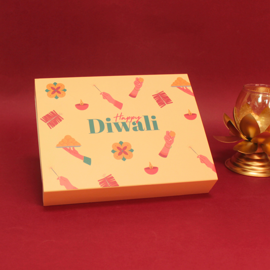 12 Cavity Diwali Chocolate Box (8.5x6.5x1.5 Inches)