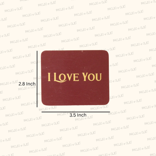 I Love you Foil  Tag | 3.5x2.8 Inches