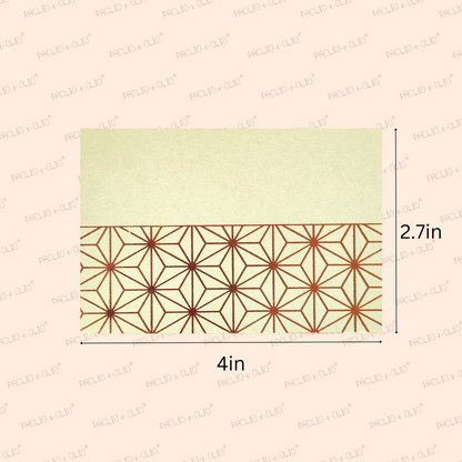 ASANOHA PATTERN FOILED (4x2.75 INCHES)