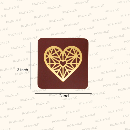 Heart Foil Tag | 3x3 Inches | Pack Of 25 Pieces