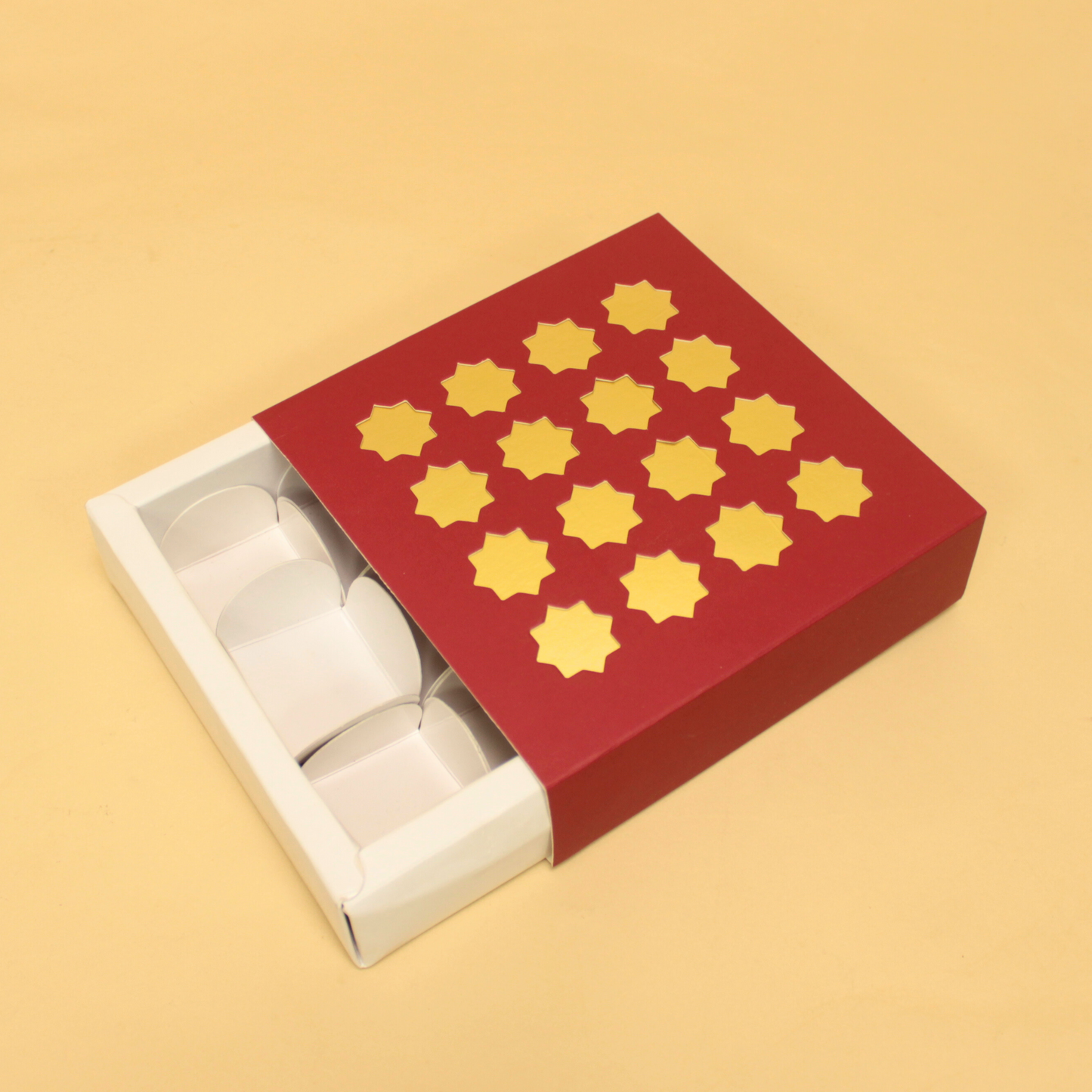 9 Cavity Diwali Chocolate Box (5.5x5.5x1.5 Inches)