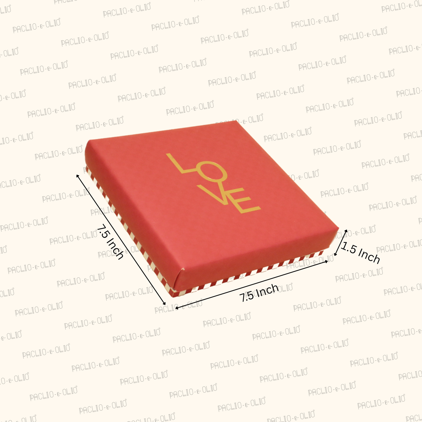 Valentines 16 cavity Chocolate Rigid Box | 7.5x7.5x1.5 Inches