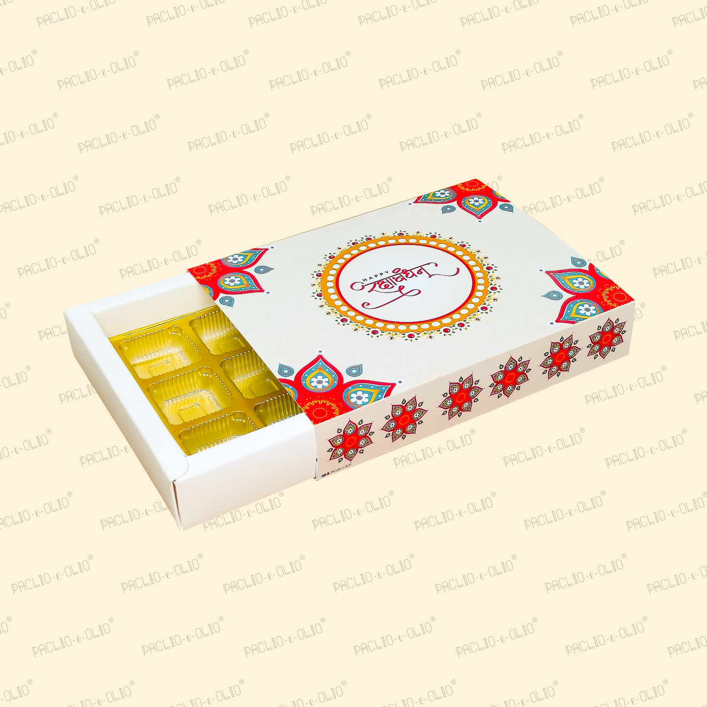 12 Cavity Rakhi Chocolate Box (8.5x6.5x1.5 INCHES)