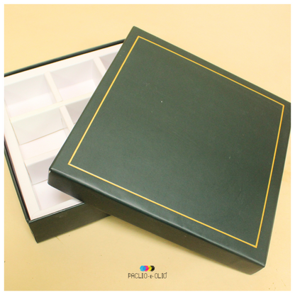 9 Cavity Rigid Chocolate Box (7.5x7.5x1.5 Inches)