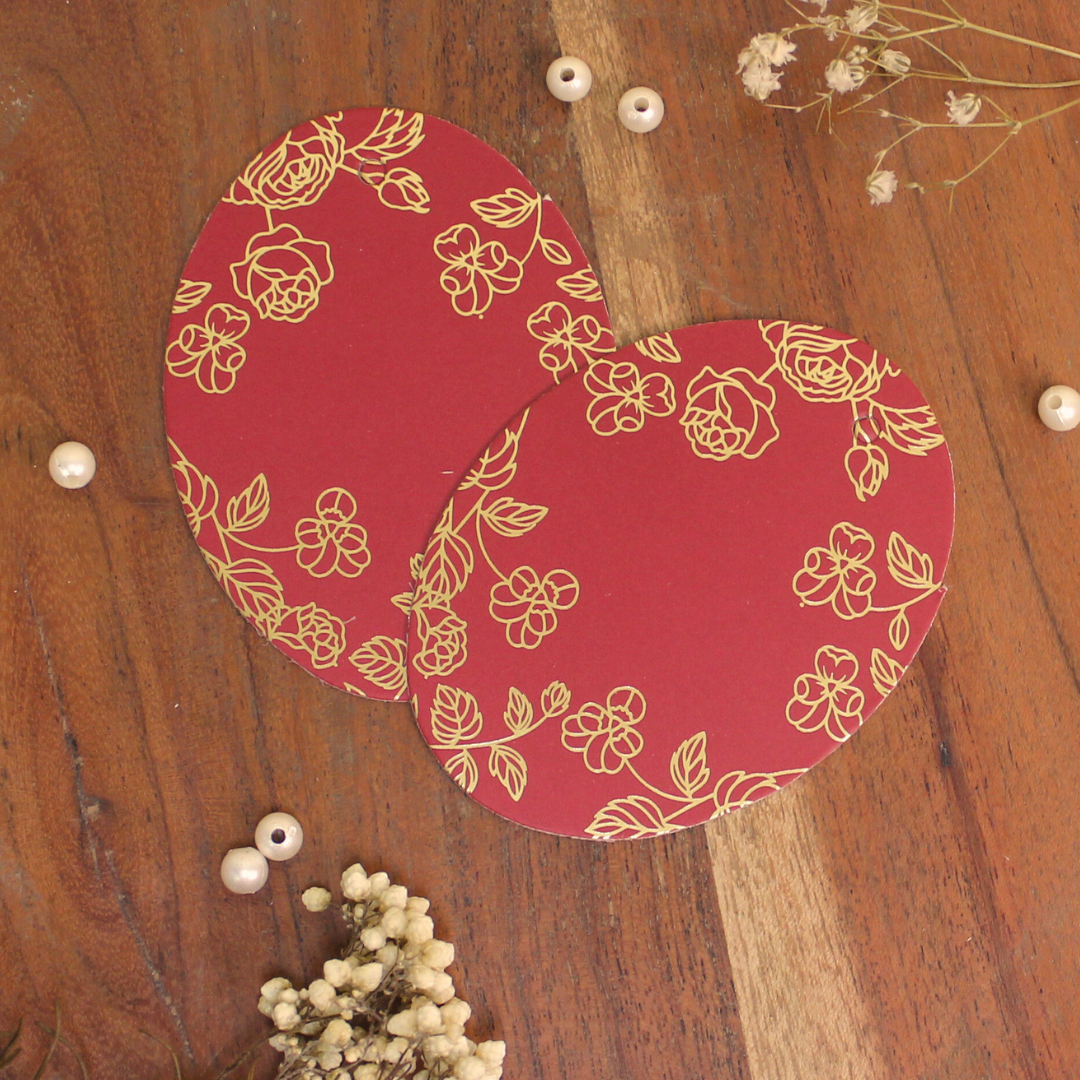 Floral Foil Tag (3x2.2 Inches)