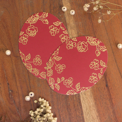 Floral Foil Tag (3x2.2 Inches)