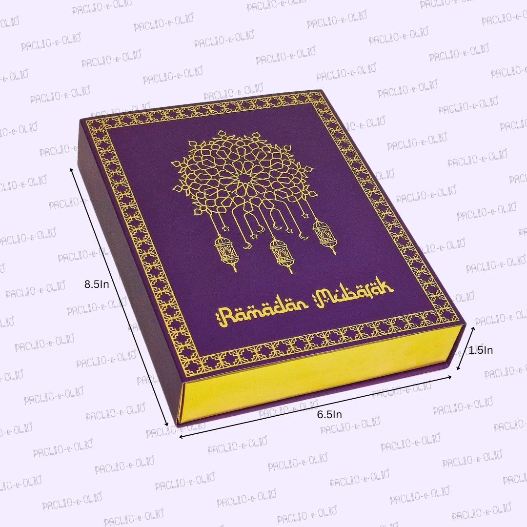 12 Cavity Ramadan Chocolate Box (8.5x6.5x1.5 Inches)