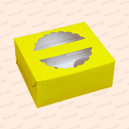 4 Cavity Cupcake Box (7x6x3 Inches)
