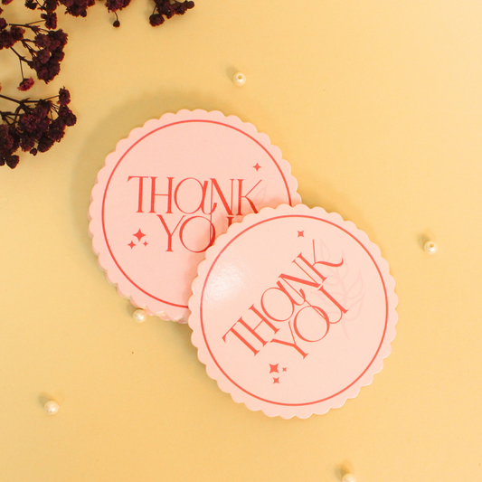 Thank You Round Gift Tags | 3x3 Inches | Pack Of 25 Pieces