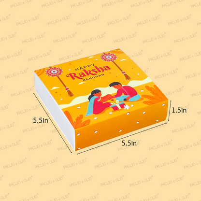 Rakhi Brownie Box (5.5x5.5x1.5 INCHES)