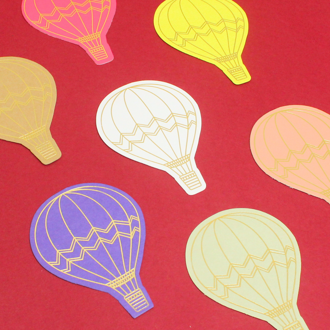 Hot Air Balloon Shape Gift Tag | 3.8x2.5 Inches | Pack Of 25 Pieces
