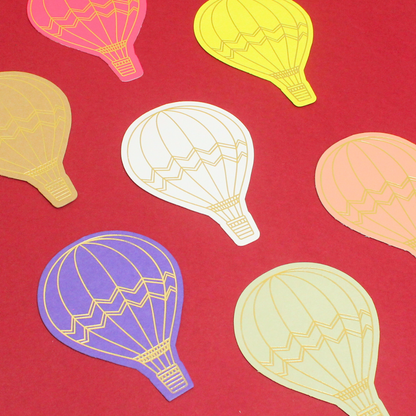 Hot Air Balloon Shape Gift Tag | 3.8x2.5 Inches | Pack Of 25 Pieces