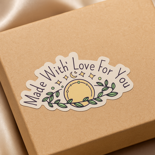 Made With Love Tags | 3.1x2 Inches | Pack Of 25 Pieces