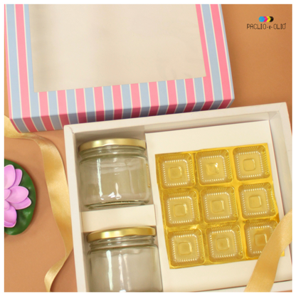 Hamper Gift Box for Chocolates & Cookies – 11x8.5x4 Inches