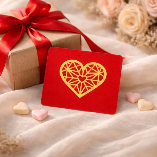 Heart Foil Tag | 3.5x3.5 Inches