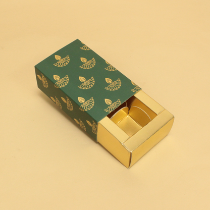 2 Cavity Dia Foil Chocolate Box (4.5x2.5x1.5 Inches)