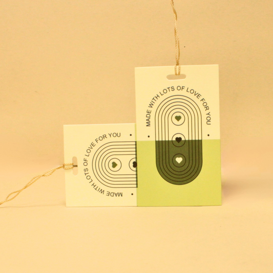 Made With Love Tags | 3.6x2.2 Inches | Pack Of 25 Pieces