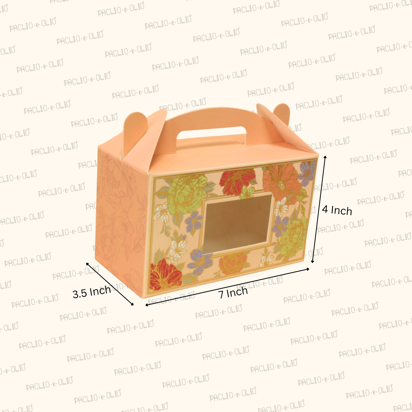 Two Jar Handle Box | 7x4x3.5 Inches