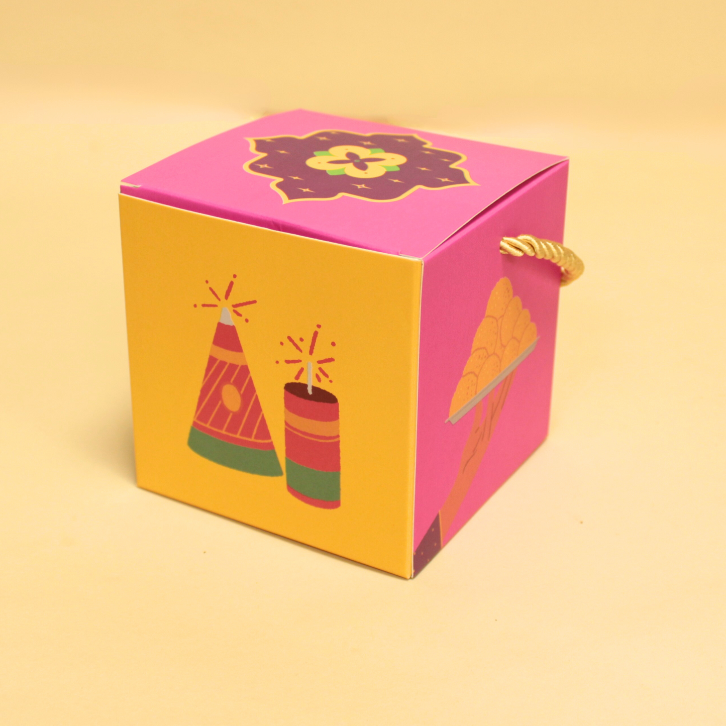 Diwali Jar Box/ Candle Box (4x4x4 Inches)