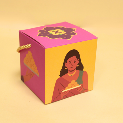 Diwali Jar Box/ Candle Box (4x4x4 Inches)