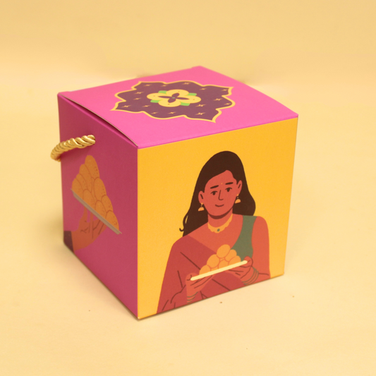 Diwali Jar Box/ Candle Box (3x3x3 Inches)