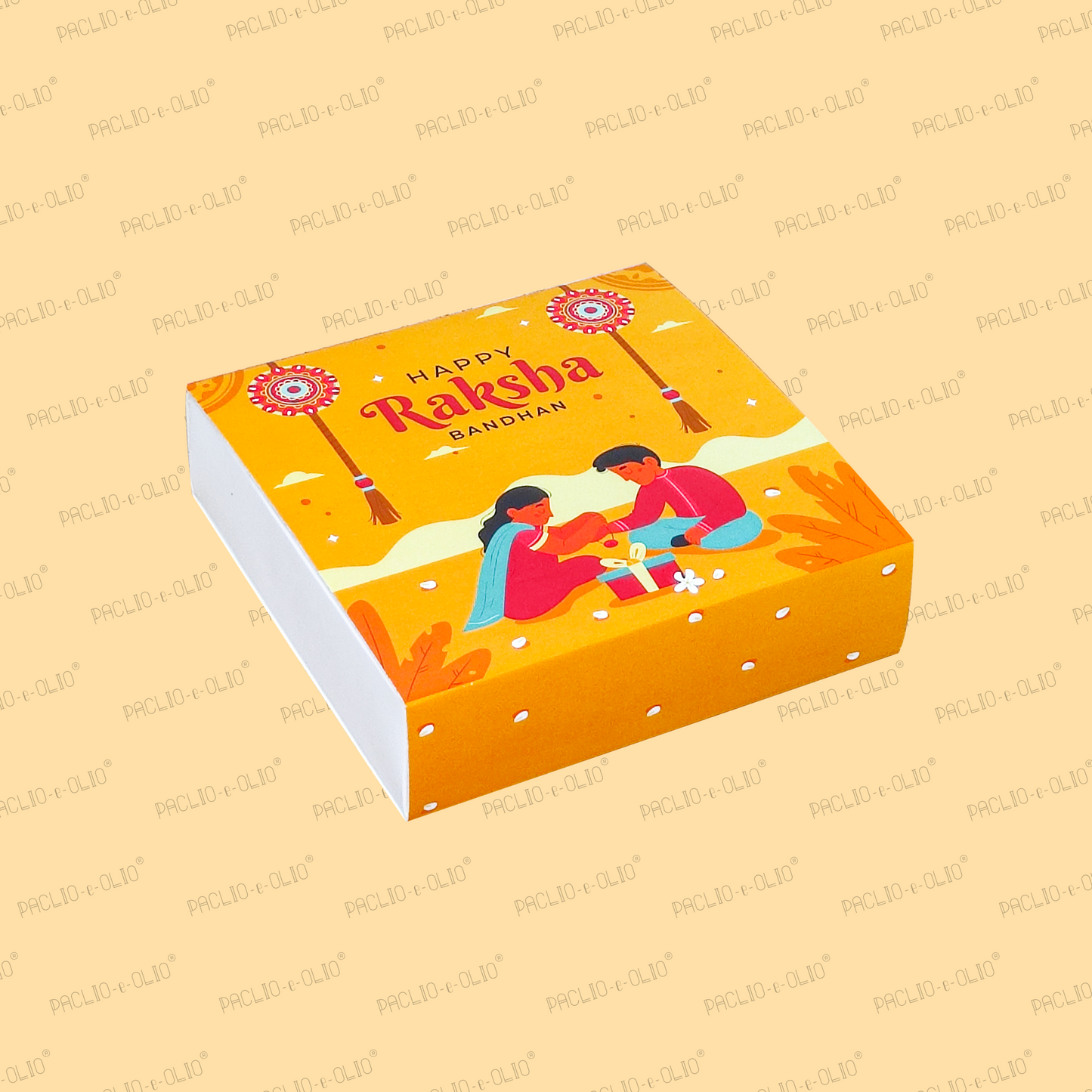 Rakhi Brownie Box (5.5x5.5x1.5 INCHES)