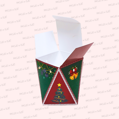 CHRISTMAS HEXAGON BOX (3x3x3.75 INCHES)
