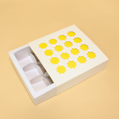 Diwali 9 Cavity Chocolate Box (5.5x5.5x1.5 Inches)