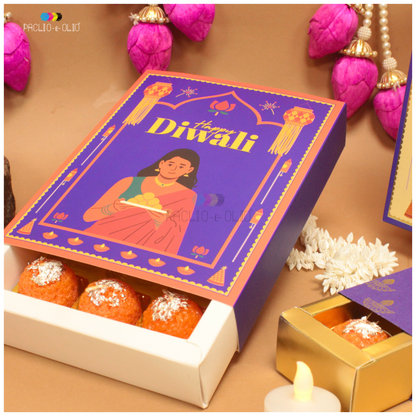 12 Cavity Diwali Chocolate Box (8.5x6.5x1.5 Inches)