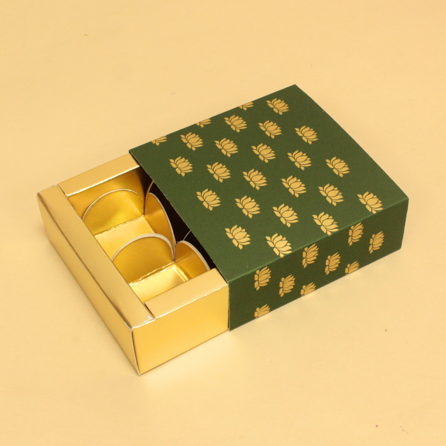 4 Cavity Chocolate Box (4.5x4.5x1.5 Inches)