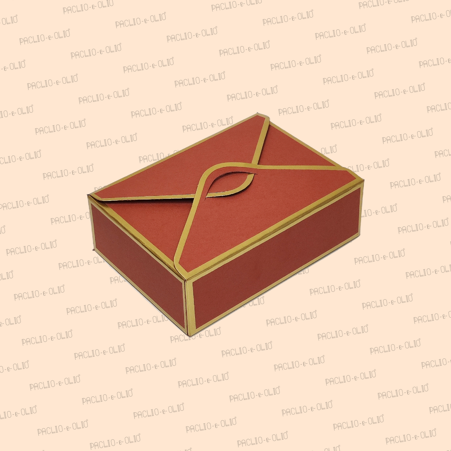 6 CAVITY CHOCOLATE ENVELOPE BOX (5x3.5x1.5 INCHES)