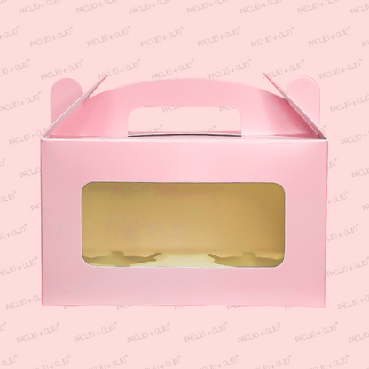 TWO Cupcake BOX (7x4x3.5 INCHES)