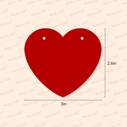 HEART SHAPE TAG (3x2.6 INCHES)