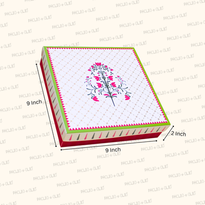 Top Bottom Hamper Box | 9x9x2 Inches