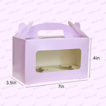 TWO Cupcake BOX (7x4x3.5 INCHES)