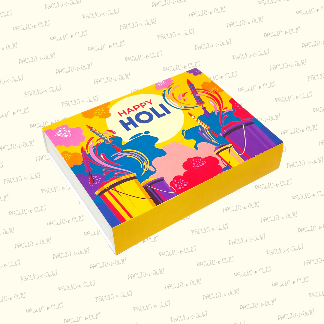 12 CAVITY HOLI CHOCOLATE BOX (8.5x6.5x1.5 INCHES)