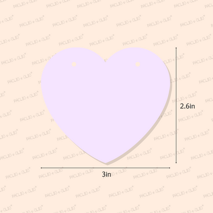 HEART SHAPE TAG (3x2.6 INCHES)