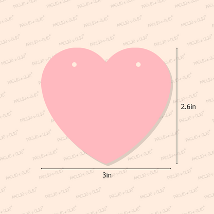 HEART SHAPE TAG (3x2.6 INCHES)