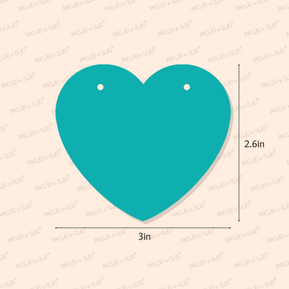 HEART SHAPE TAG (3x2.6 INCHES)