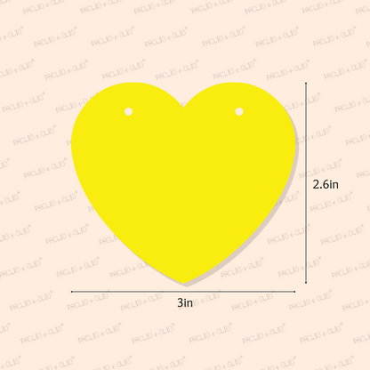 HEART SHAPE TAG (3x2.6 INCHES)