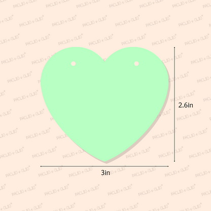 HEART SHAPE TAG (3x2.6 INCHES)