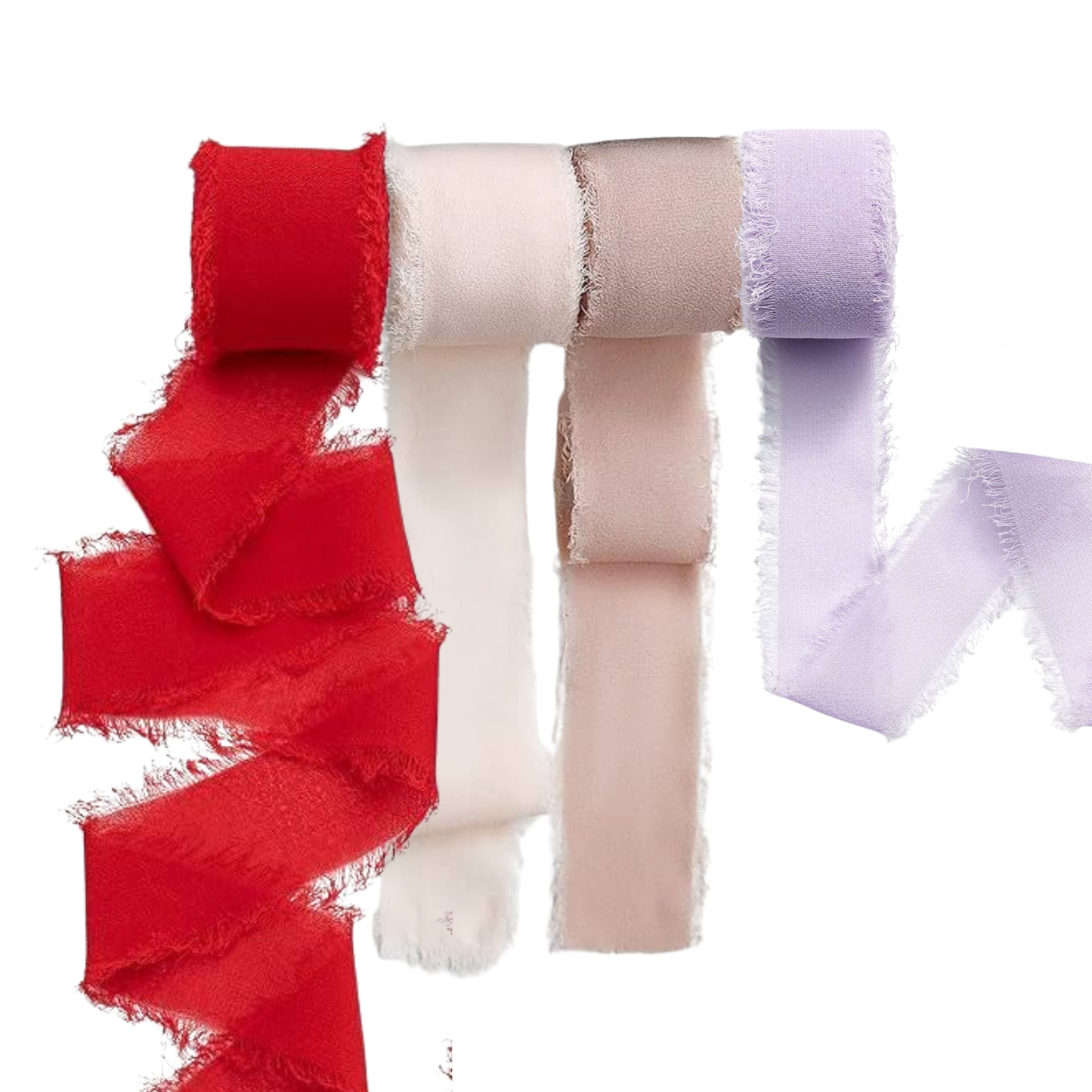 Chiffon Ribbons with frayed edges (1.5 Inch)