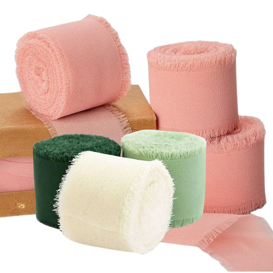 Chiffon Ribbons with frayed edges (1.5 Inch)